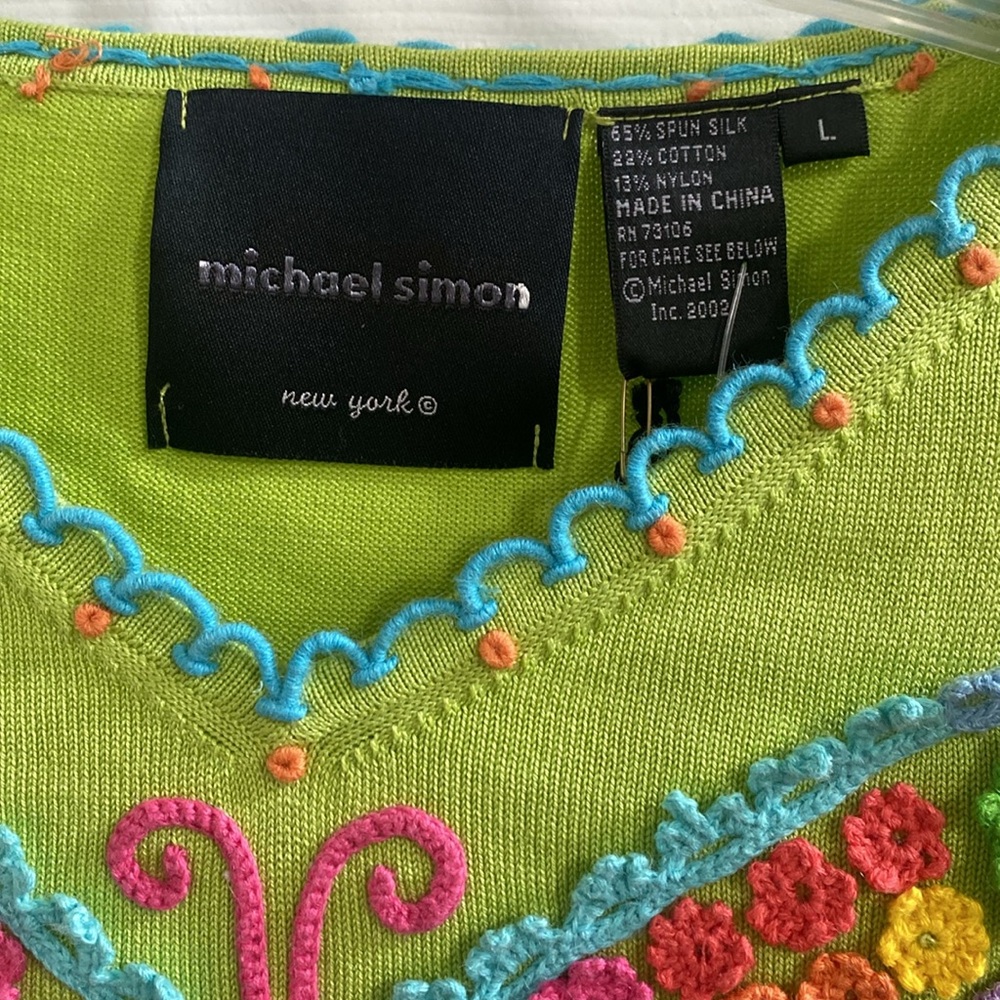 NWT Michael Simon Butterfly Sweater - Picture 7 of 12